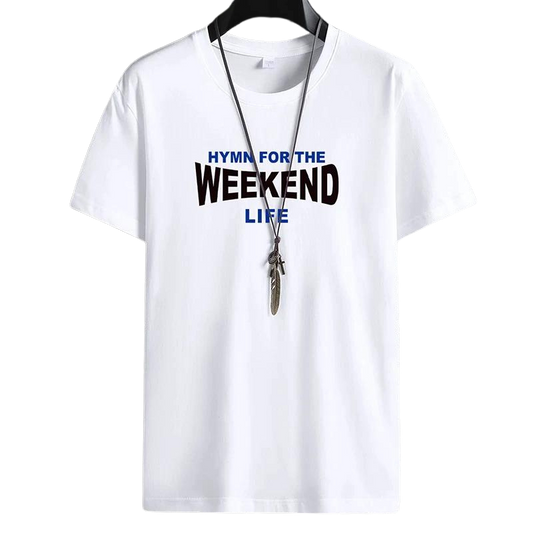 T-shirt pour hommes, vie de week-end